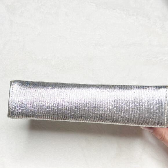 VINTAGE Silver Small Purse Clutch Fancy Evening Bag - Picture 4 of 11